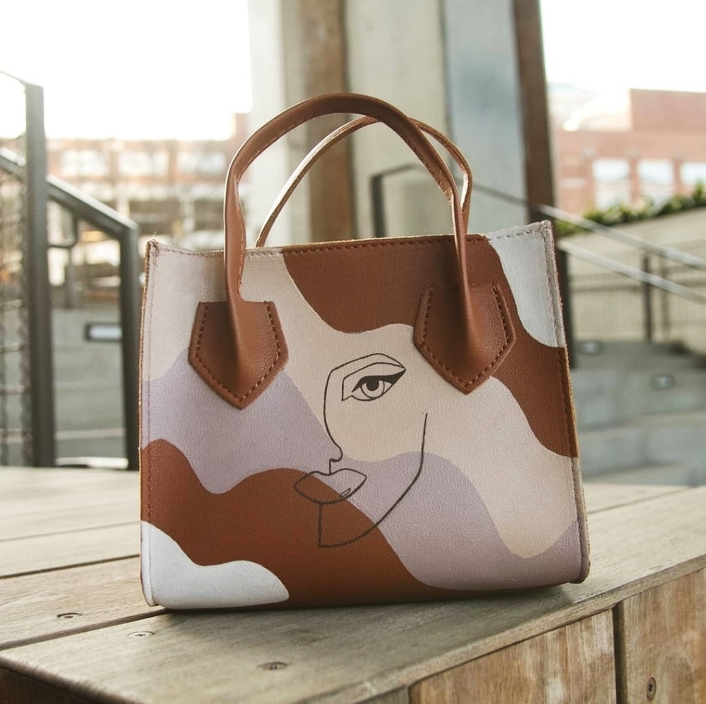 Custom made abstract mini bag